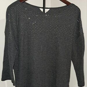 Womens Sz xl Gray sweater with Sparkles